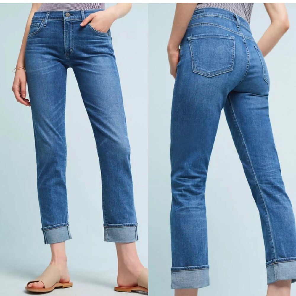 Citizens of Humanity Jazmin Ankle Cuffed Slim Straight Jeans